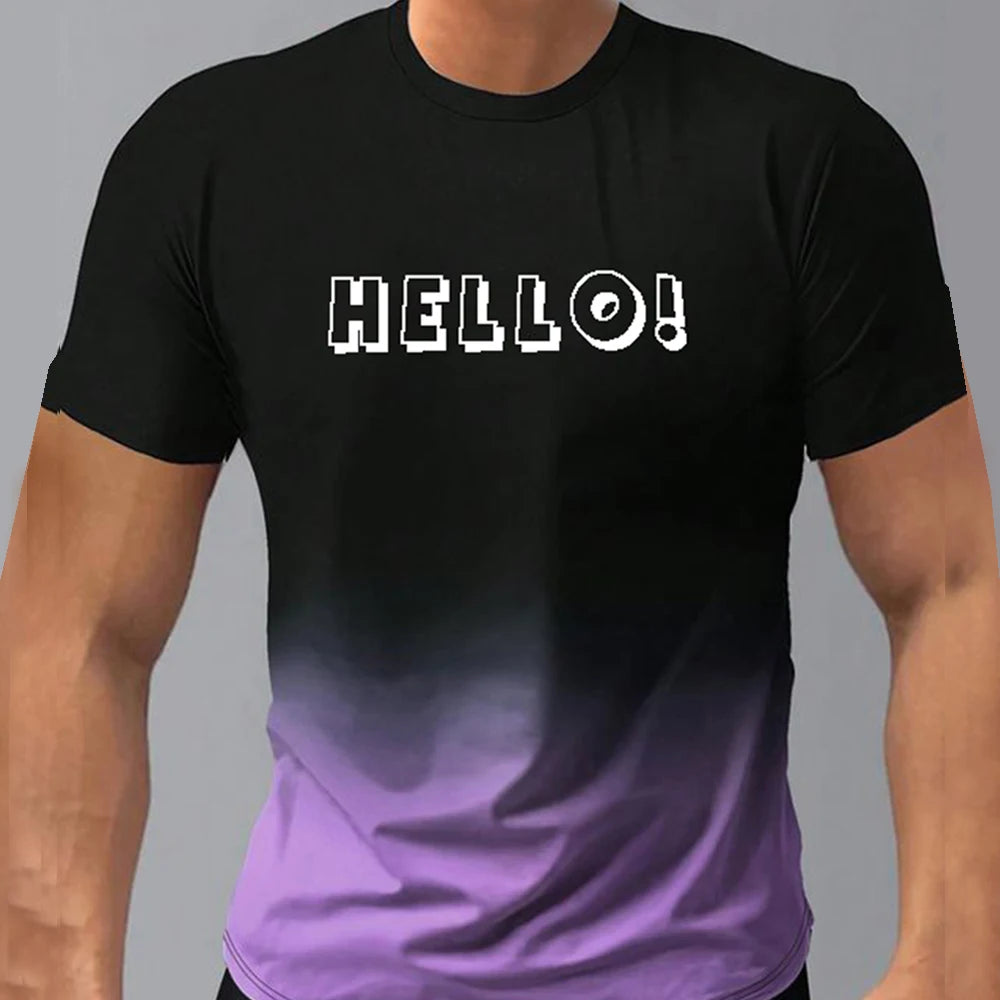 2024 New Letter Print Men's T-Shirt Fashion Street Short Sleeved T Shirt For Men Casual Summer Top Breakable Loose Men Clothing