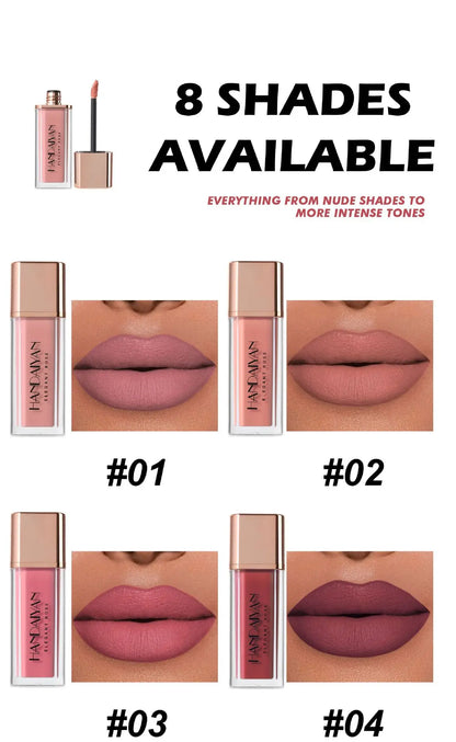8 Colors Matte Liquid Lipstick Non Stick Cup Waterproof Lip Gloss Long Lasting Lip Tint Korean Cosmetics Makeup For Women