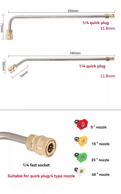 Wholesale of high-pressure car wash water gun elbows by manufacturers, 1/4 quick connect right angle, 90 degree extension rod, c