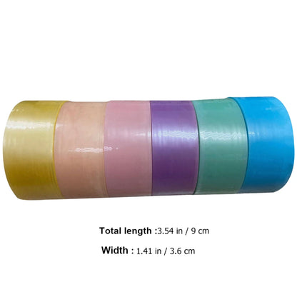 6 Rolls Adhesive Tapes Sticky Ball Tape Colorful Stress Relaxing Sticky Ball Tape Toy Party for Relaxing Toy Rolling Craft Gifts