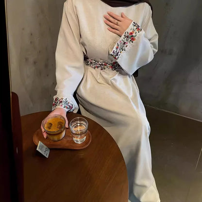 Modest Dress for Women Morocco Party Dubai Abayas Kaftan Islam Vestidos Arab Muslim Robe Embroidery Dresses Jalabiya Ramadan