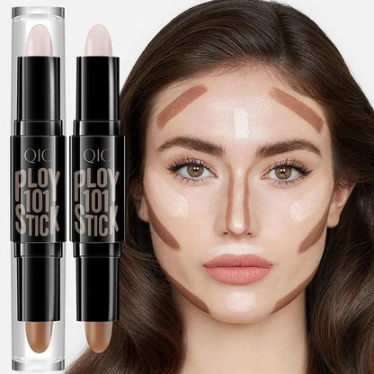 Double Head Highlighter Sticks Waterproof Matte Highlighter Foundation Sculptor Highlighter Makeup Stick Shadow Concealer Pencil