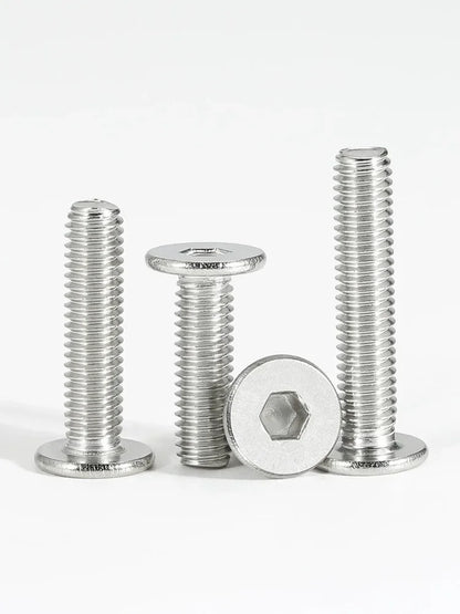 M6 M8 M10 M12 CM Hex Hexagon Socket Ultra Thin Super Low Flat Wafer Head Allen Cap Screw Bolt 304 stainless steel Length 6~120mm