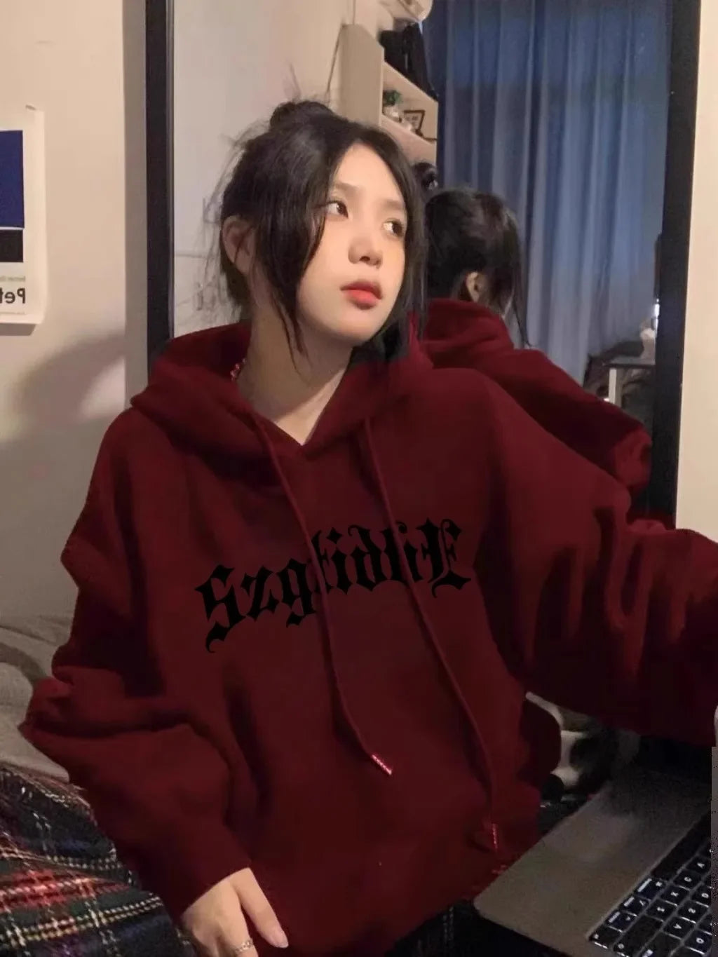 2024 Leisure Street Clothing Hoodie Fashion Hoodie Women's Comfortable Hooded Sweatshirt Hip Hop Street Clothing Y2K Sweat