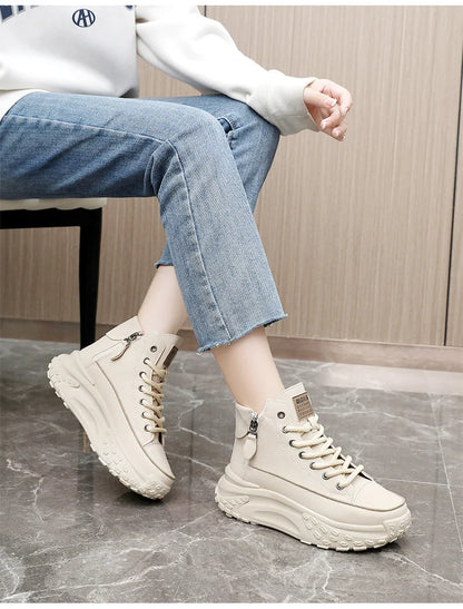 2024 New Women Sneakers Luxury Fashion High Top Women Boots Platform Casual Shoes Outdoor Running Shoes for Women Tenis De Mujer