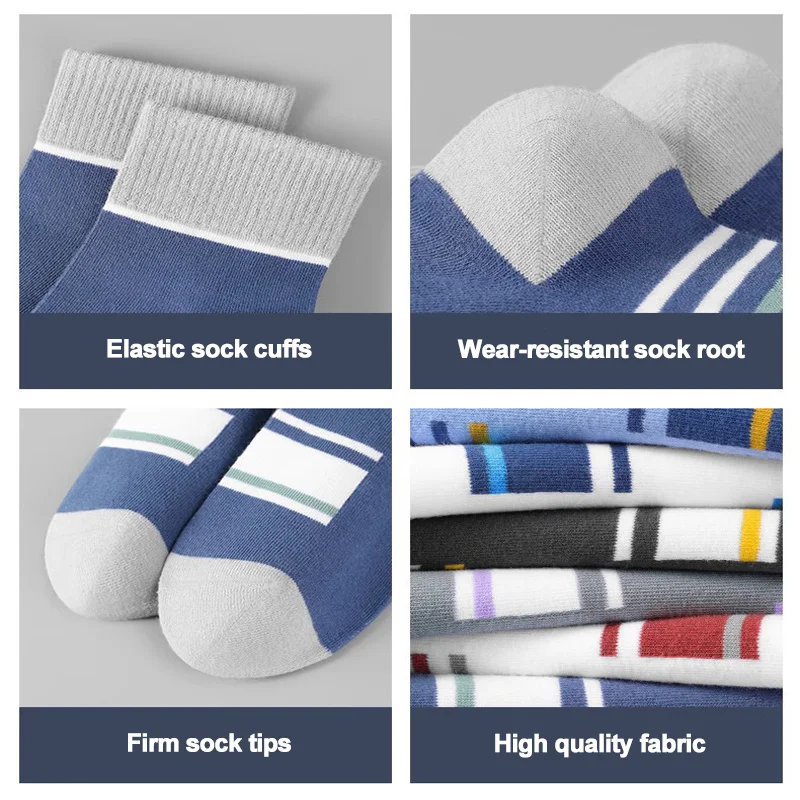 10Pairs Cotton Short Socks for Male High Quality Women's Low-Cut Crew Ankle Sports Mesh Breathable Summer Casual Soft Men Sock