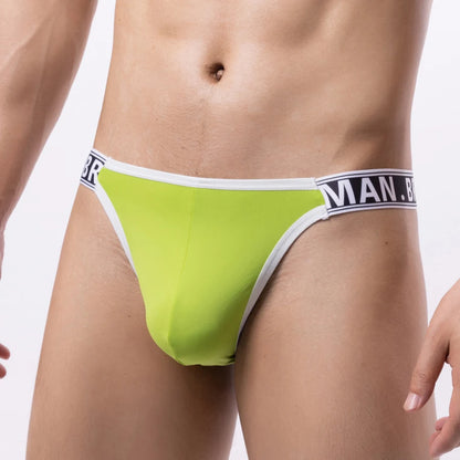 Men's Panties Underwear Comfortable T-Back Briefs Breathable Thongs Big Pouch U Convex Sexy 3D Crotch Male G-String Gay HT094