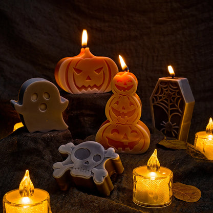 New Halloween Ornaments Pumpkin Silicone Candle Mold DIY Ghost Bat Soap Crafts Making Molds Plaster Resin Mould Home Decor Tools