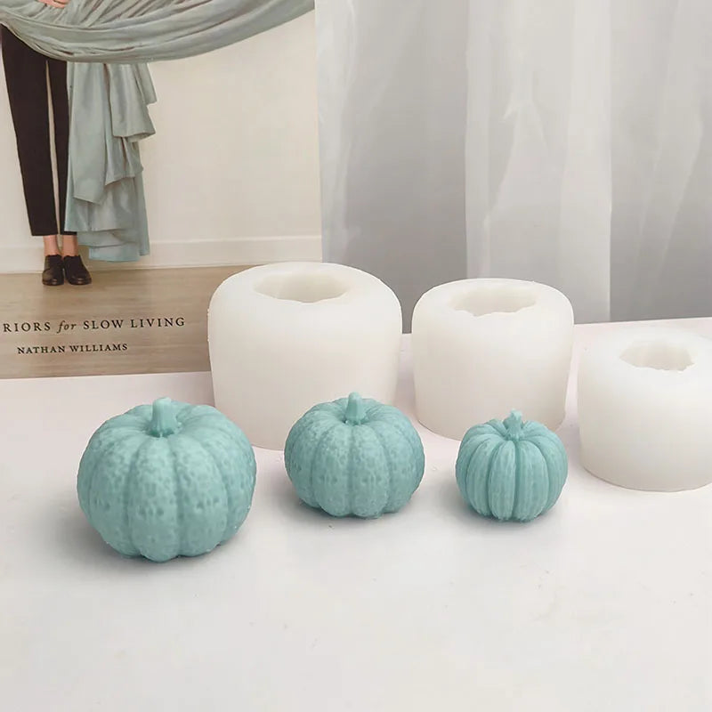 Halloween Pumpkin Silicone Candle Mold DIY Gypsum resin Epoxy Ice Cube Chocolate Baking Mould Holiday Souvenirs Home Decor Gifts