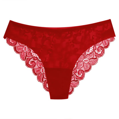 TrowBridge 3PCS Women's Panties Set Sweet Lace Underwear Soft Silk Satin Lingerie French Romantic Woman Briefs Female Sexy Panty