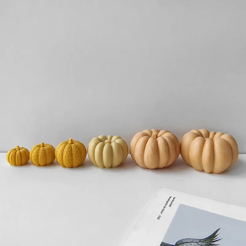 3D Pumpkin Silicone Mold DIY Aroma Candle Plaster Ornaments Mould Homemade Candy Chocolate Molds Halloween Decoration