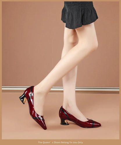 Mid Heel Thick Heel Versatile New Soft Sole Professional Shallow Mouth Comfortable Pointed Women'S Shoes
