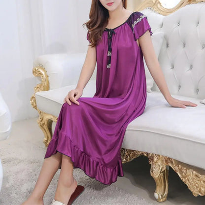Women Sleeping satin Nightdress