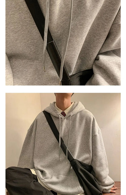 6 Colors Spring Autumn Solid Hoodie Men Harajuku Fashion Casual Oversized Hoodies Women Loose Hooded Sweatshirt Streetwear Y2k