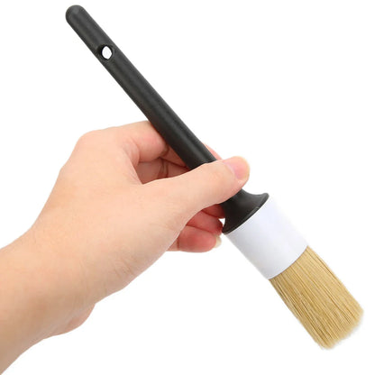 5Pcs Car Detailing Brushes Not Scratching Car Premium Dense Detail Brush for Washing Emblems Wheels Interior Auto Accessories
