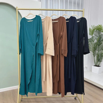 Moroccan Party Eid Ramadan Mubarak Abaya Muslim Maxi Dress Dubai Modest Kaftan Femme Turkey Islam Gown Jalabiya Vestidos Casual