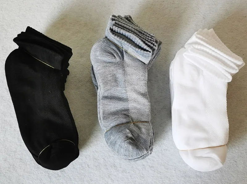 1 Pair Breathable Men's Socks Short Ankle Socks Men Solid Mesh High Quality Male Boat Socks HOT SALE 2023 Hot Men Socks Meias
