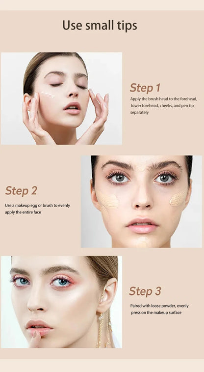 6-color Flawless Foundation, Improving Uneven Skin Tone, Light, Medium Coverage, Semi-matte, Vegan.
