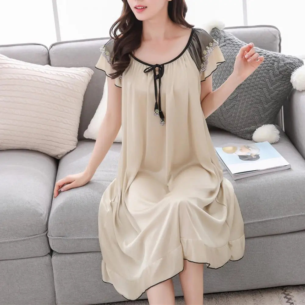 Women Sleeping satin Nightdress
