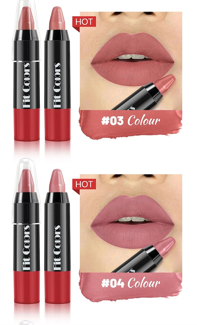 1PC 8 Colors Velvet Matte Lipsticks Pencil Waterproof Long Lasting Sexy Red Lip Stick Non-Stick Cup Makeup Lip Tint Pen Cosmetic