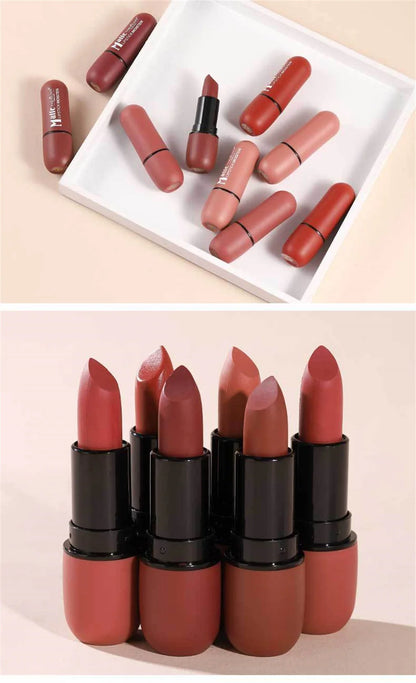 Fog Matte Lipstick Long Lasting Waterproof Lip Stick Smudge-free Classic Highly Pigmented Velvet Finish Lip Tint Makeup Cosmetic