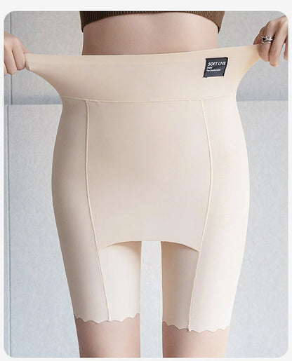 Plus Size Women Shorts Under the Skirt Big Large Summer Seamless Protective Spandex Hip-up Safety Pants Skirt Underpants White