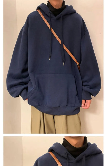 6 Colors Spring Autumn Solid Hoodie Men Harajuku Fashion Casual Oversized Hoodies Women Loose Hooded Sweatshirt Streetwear Y2k