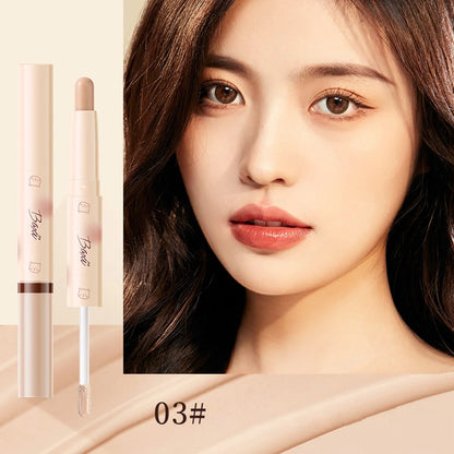 Full Cover Double Head Concealer Stick Waterproof Modify Skin Tone Foundation Cream Full Coverage Acne Marks Contour Face Makeup