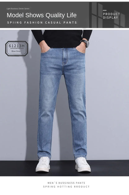 2024 new case fashion trend Youth light business jeans fashion versatile MEN'S loose straight pants MEN'S pants