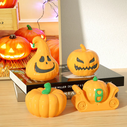 DIY Grimace Squash Silicone Candle Mould Funny Face Cushaw Resin Soap Mold Halloween Party Pumpkin Carriage Chocolate Cake Decor