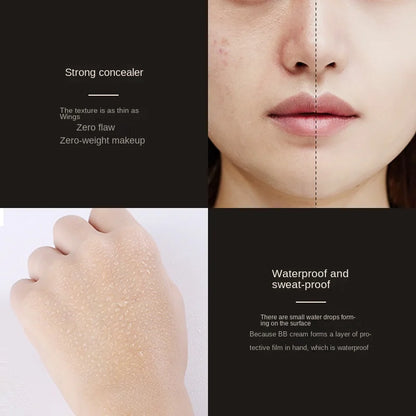 Waterproof BB Cream Liquid Concealer Matte Full Coverage Acne Scars Dark Circles Foundation Whitening Lasting Makeup Cosmetics