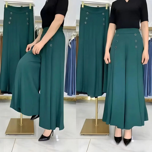 Fashionable Loose-fit Wide-leg Casual Pants For Women 2024 Summer New Style Thin Skort Anti-wrinkle Dropshipping Ladies Trousers