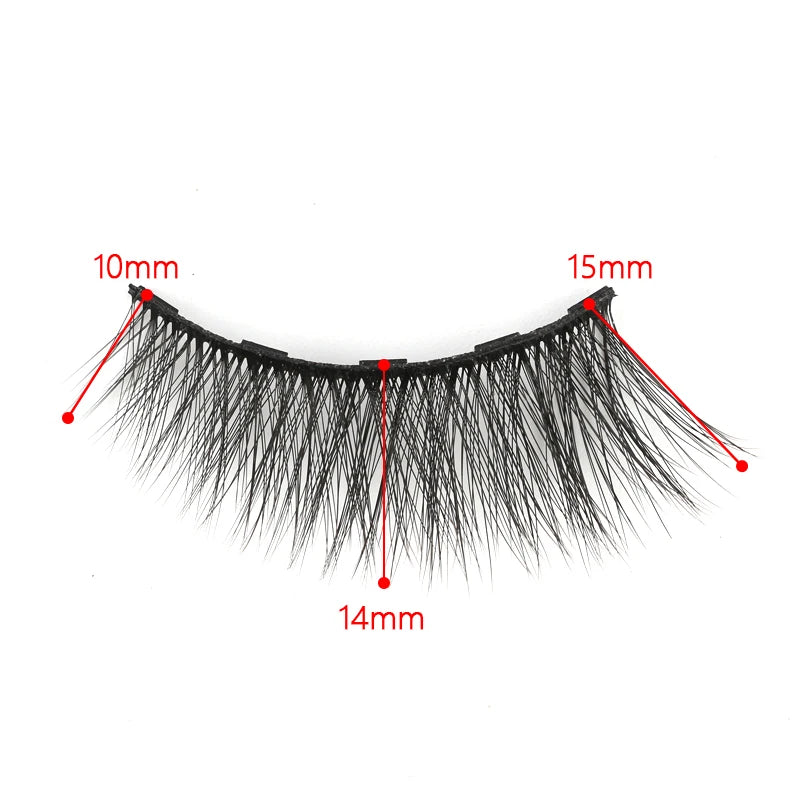 Magnetic Eyelashes Set 3/4/5/10 Pairs Natural Magnet False Eyelashes Makeup Kit Reusable Soft Mink Lashes Eyelash Extension Tool