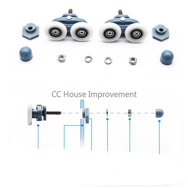 Twin Shower Door Rollers/Runners Wheels Shower Room Pulley