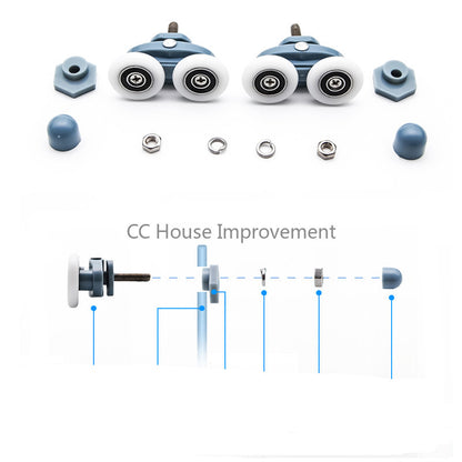Twin Shower Door Rollers/Runners Wheels Shower Room Pulley