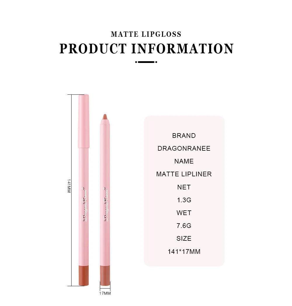 12 Colour Matte Lip Liner Pencil Carving Labial Makeup Lasting Brown Lip Liners Waterproof Lipstick Pen Lip Contouring Cosmetics