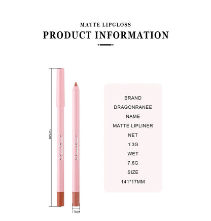 12 Colour Matte Lip Liner Pencil Carving Labial Makeup Lasting Brown Lip Liners Waterproof Lipstick Pen Lip Contouring Cosmetics