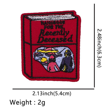 Horror Movie Book Patch Halloween Embroidery Patch Iron On Patches For Clothing Thermoadhesive Patches On Clothes DIY Sew Badges