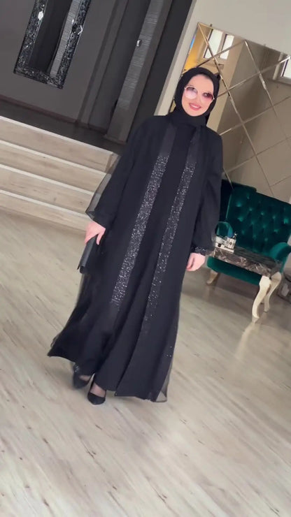 Muslim Modest Women Dress Jalabiya Vestidos Eid Ramadan Arabic Long Robe Dubai Islam Morocco Kaftan Abayas Cardigan Dresses 2024