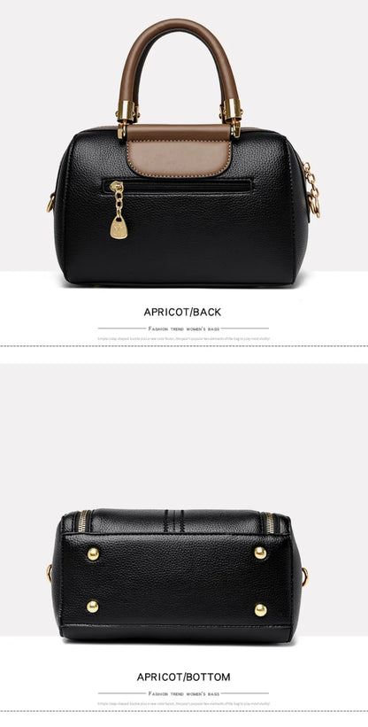 Genuine Luxury Shoulder Croosbody Bags for Women Designer Casual Tote Female Boston Quality Soft Leather Purses and Handbags Sac