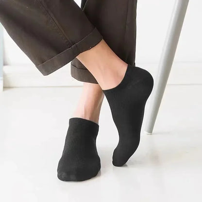 30Pairs/Lot Men's Business Polyester Cotton Socks Black Gray Casual Ankle Socks Antibacterial Soft Fabric Elastic Socks EU38-44