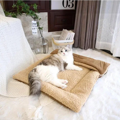 Cat Bed Warm Thickened Soft Multifunctional Pet Foldable Mat for Cats Small Dogs Indoor Kitten Bed Cat Sleeping Mat Pet Supplies