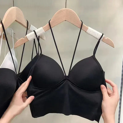 Underwear With Silk Summer Pad Cropped Neck Bra Comfort Ice Camisole Breathable Streetwear Sleeveless Top Tube
