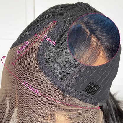 Brazilian Straight Bob Lace Front Wig With Bangs Remy Human Hair Black Color Wigs For Women Brown 33# Hair T Part Lace Wigs