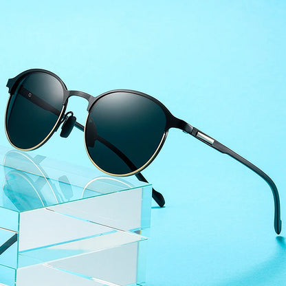BARCUR Temples Sunglasses Women Polarized Fashion Sun Glasses Driving Round Ladies Sunglass