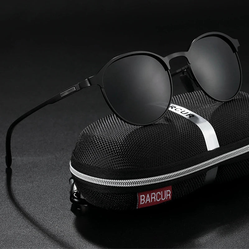 BARCUR Temples Sunglasses Women Polarized Fashion Sun Glasses Driving Round Ladies Sunglass