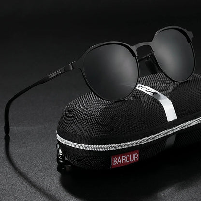 BARCUR Temples Sunglasses Women Polarized Fashion Sun Glasses Driving Round Ladies Sunglass