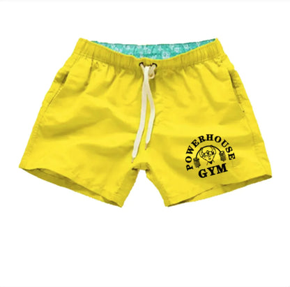 Men's Simple Print Beach Swim Shorts