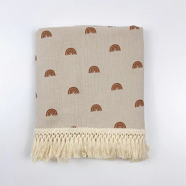 Cute Bear Muslin Cotton Baby Blanket