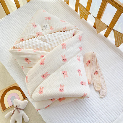 Newborn Crepe Beanie Fleece Quilted Bag